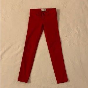 Abercrombie Red stretchy jeans size 10
